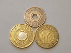 New York City   Nyc Transit Authority 3 Different Subway Tokens