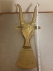 Big Heavy Antique Handmade Brass Goat Shoe Horn Door Stop 9 5 