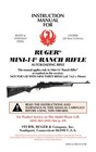 Ruger Mini 14 Ranch Rifle Owners Manual