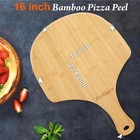 2pack Natural Bamboo Pizza Peel 16 Inch Wood Pizza Paddle Bread Cheese Vegetable