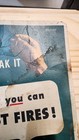 1948 Smokey Bear Rigid Cardboard Counter Sign Fire Prevention Ct Forestry 48 Cff