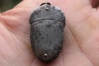 Antique 19th Century Chatelaine Steel Acorn Sewing Needle Pincushion -1 75 