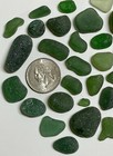 Lovely Ne England Teal Green Sea Glass Lot Genuine Surf Tumbled 35 Pieces    111