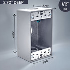 1 Gang Weatherproof Grey Box With  3  1 2  Threaded Outlets Deep