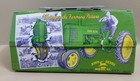 John Deere Moline Ill  Metal Tin Toolbox Lunchbox Hinged Lid Wrench Handle 9 X 4
