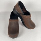 Dansko Professional Clogs Womens Size 39 Us 8 Brown Leather Slip On Work Shoes