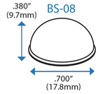 Rubber Stick-on Pad Adhesive Bumper 3 4  Pad 3 8  Tall  Durable Polyurethane 