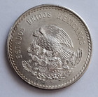 1948 5 Silver Pesos Mo Estados Unidos Mexicanos Cuauhtemoc 90  Silver