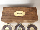 Vintage Riviera Hotel Casino Las Vegas Coasters Brass   Leather With Box