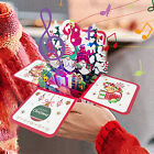 3d Pop Up Christmas Greeting Card With Light And Music Christmas Tree   Santa 