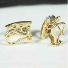 2 50 Ct Round Cut Vvs1 d Diamond Women s Stud Earrings 14k Yellow Gold Finish
