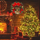 12in Christmas Wreath Garland Front Door Ornaments Wall Home Decor Xmas Gifts
