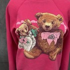 Vintage Teddy Bears   Hearts Sweatshirt Pink Granny Xl Women   s