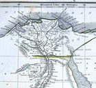 1835 Bradford Map Egypt Alexandria Cairo Giza Pyramids Thebes Karnack Nile River