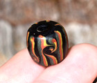 Antique Venetian Lampwork Semi Feathered Italian Stripe Eye Bead  African Trade