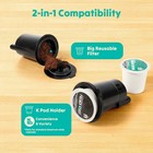 Single Serve Coffee Maker Hot   Iced 6-14oz Brew 50oz Tank Stainless Steel