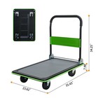 660lbs Heavy Duty Foldable Push Cart Dolly moving Steel Platform Hand Truck Cart
