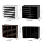 Wood Literature Organizer Adjustable File Sorter 5 12 24 36 Compartments