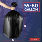 Trash Bags Heavy Duty - 55-60 Gallon Bulk 150 Pack Large Garbage Bags Contractor