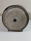 Antique Perry Round Fire Safe Vault  Concrete With Oak Veneer  No Key