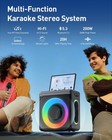 Karaoke Machine With 2 Wireless Microphones  Portable Bluetooth Speaker For A   