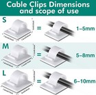 100 Pcs Mini Christmas Cable Clips Self Adhesive Wire Clips Light Hooks Wire    