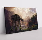 Star Wars At-at Wall Art Painting Print On Framed Canvas   Boy s Bedroom