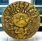 Unusual 3 5  Art Bronze Medal Vasco Berardo  1933-2017  Little Girl s Heart 1978