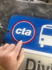 City Of Chicago Cta  Metal Sign 18 X 24 Bus Two Sided  Division St