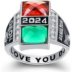 High School Class 2026 University Ring Personalized 925 Silver Birthstone Ring