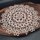 Vintage Hand Tatted Lace Doily 7 25  Round Cream Off White Shuttle Tatting Picot