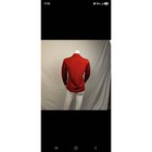 The North Face Womens Red Quarter Zip Pullover Waffle Knit Active Top Medium