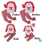 Family Matching Christmas Pajamas Pjs Sets Kids Adult Xmas Sleepwear Santa Plaid