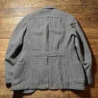 30s Nra Label Houndstooth Belt Back Sport Coat Blazer Wool Gold Crest 36r Damage