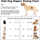 5 Pack Dog Diapers Male Reusable  Premium Belly Bands For Male Dogs  High Absorb