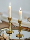 Vintage Gold Brass Candlestick Holders Set Of 2 - Elegant Taper Candle Holder   