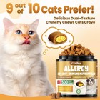 Cat Allergy Relief Chews For Cats  500 Crunchy   500 Count  pack Of 1   Brown