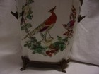 Mark Roberts Large Porcelain Brass Mount Ormolu  Jardiniere Bird  Theme Lovely