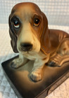 Vintage Basset Hound Dog Humphrey Ceramic Bank No Stopper