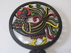 Vintage Cast Iron Wilton Trivet Rooster Pennsylvania Dutch Folkart 12x7 5 Paint