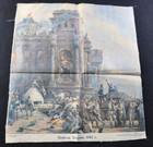 Wwii Original Red Army Soviet Propaganda Painting Berlin Reichstag 1945 Rare