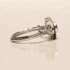 1 02ct Old European Cz Stone Victorian Edwardian Antique Wedding Ring 925 Silver