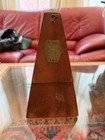 Seth Thomas Vintage Metronome De Maelzel Wind-up Timepiece Wooden Retro Working