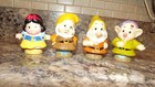 Lot Of 4 Snow White Seven Dwarfs Little People  2012 Fisher Price