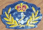Uk Britain British - Royal Navy Patch Badge Ship Battleship War Anchor Crown 