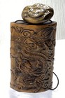 Japanese Inro   Netsuke Set     Handcrafted     Dragon Motif     Boxwood