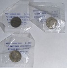 Lot Of 3 Jefferson Wartime 5-cent Coins  1942p  1944s And 1945s  35  Silver