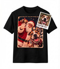 Personalized Dog Santa Selfie Custom Pet Photo Christmas Funny Gift T-shirt