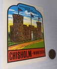 Vintage Chisholm Minnesota State Souvenir Travel Water Decal Impko Mining Museum
