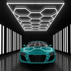 16   x 8   14 Hexagon Honeycomb Led Ceiling Light With Border Barber Shop Garage Gym